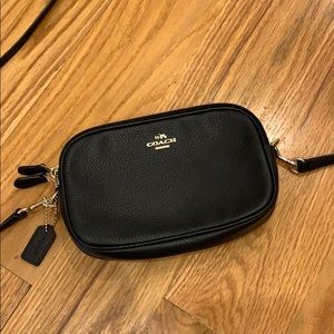 Coach Leather Crossbody Clutch Bag